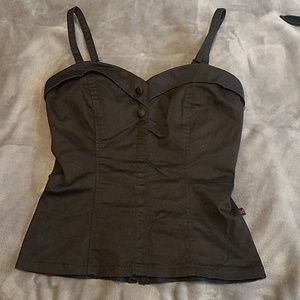 Black cotton corset